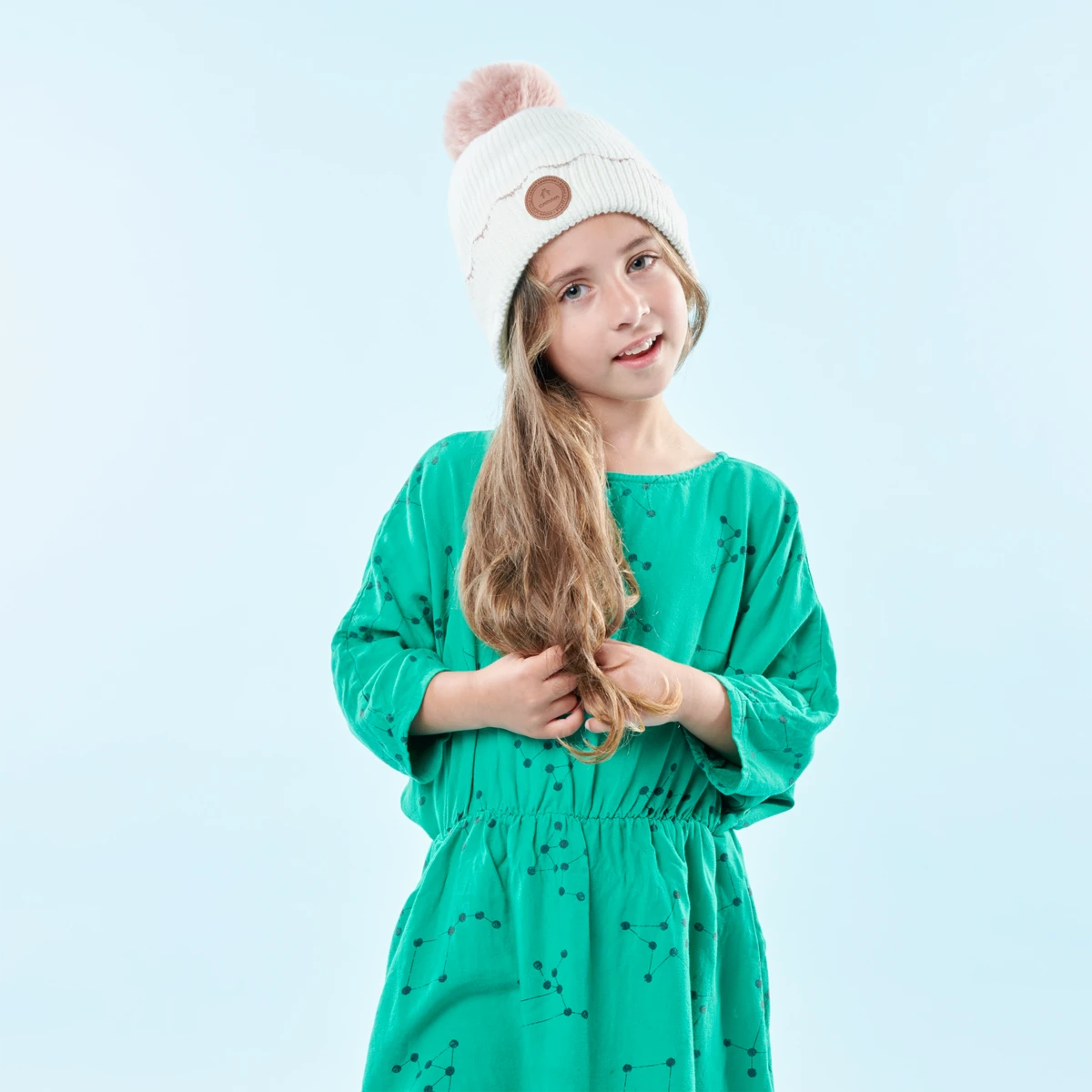 Bonnet Apple Rose Blanc Polaire - Cabaia - 