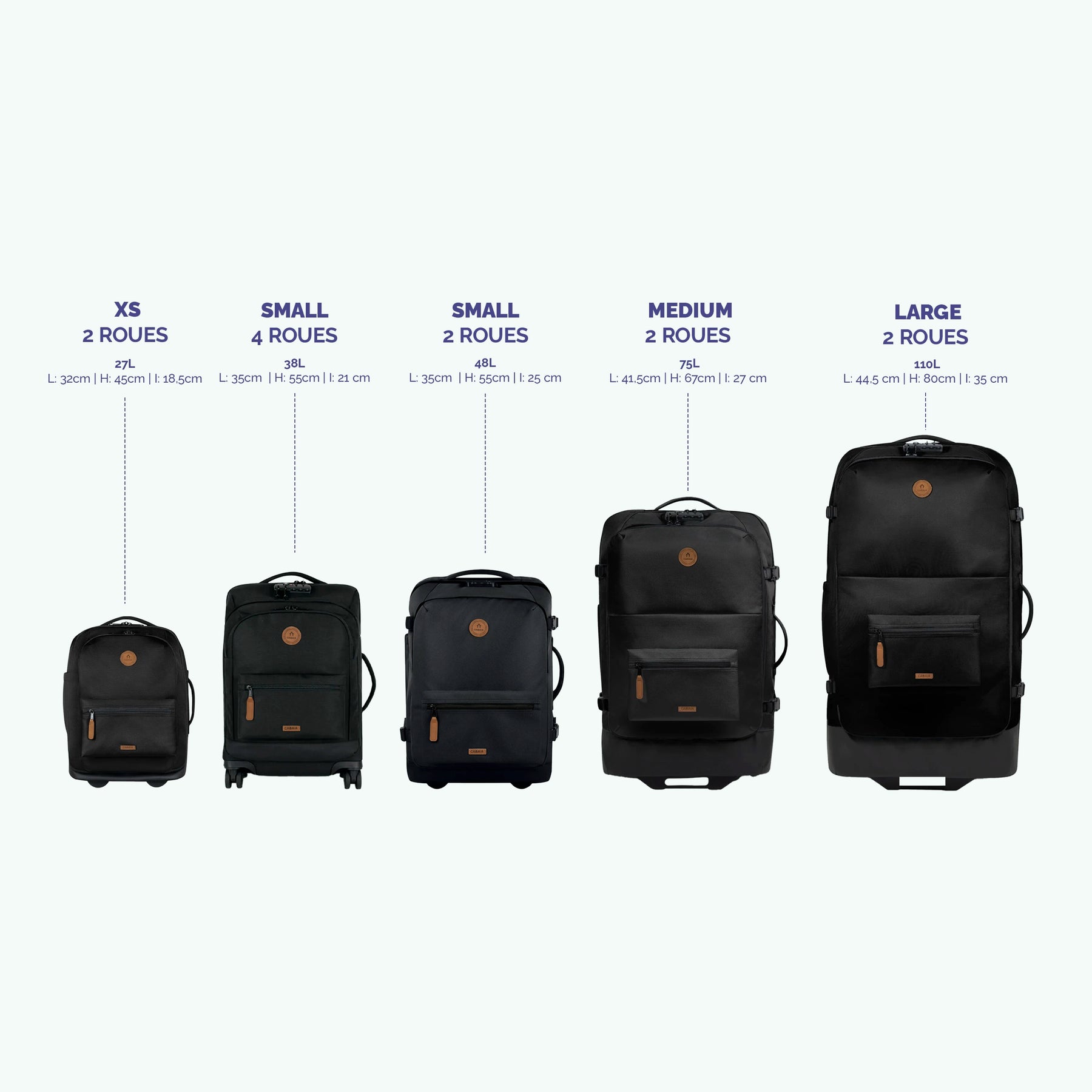 Valise souple 2 roues small Reykjavik - Cabaia - 
