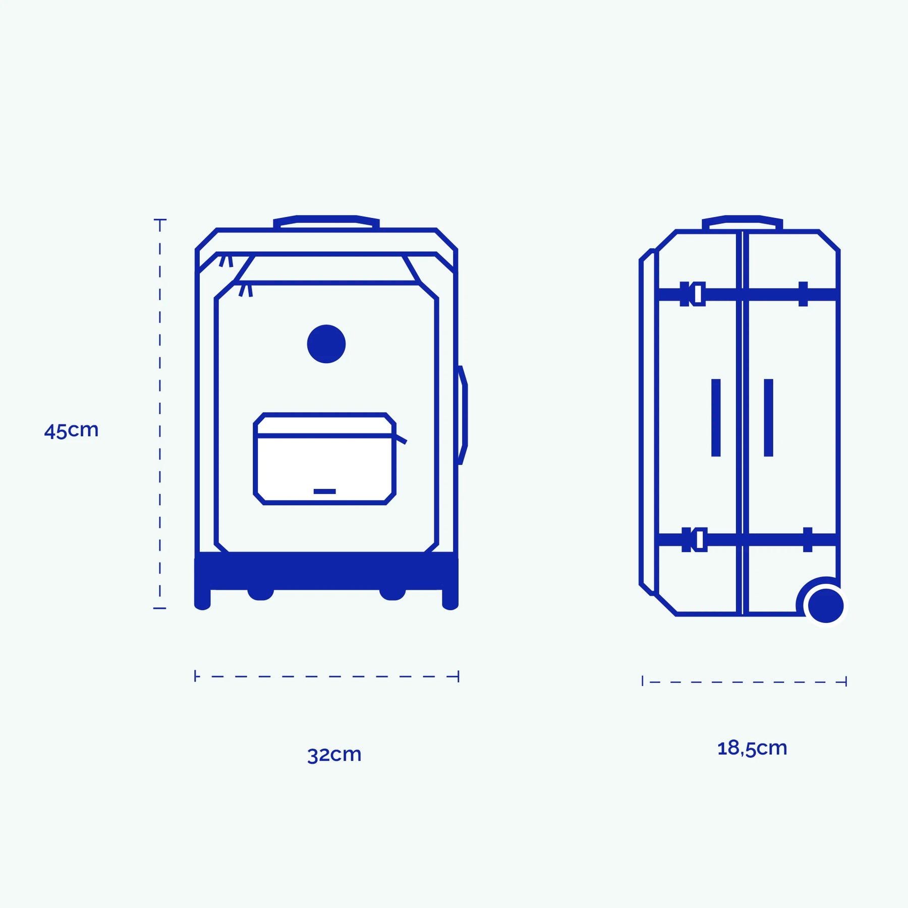 Valise souple 2 roues XS Maupiti - Cabaia - 